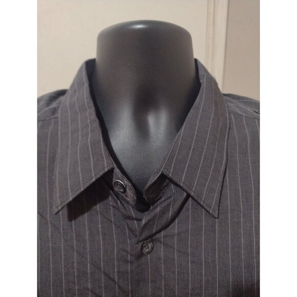 New Kenneth Cole Select Button Up Shirt Men's XL Long Sleeve Gray Cotton Casual - Picture 5 of 11
